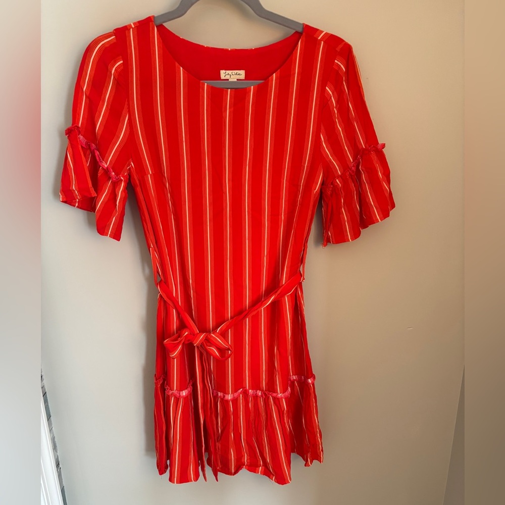 Lily White Vibrant Striped Dress